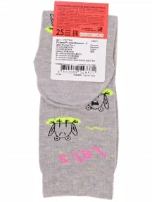 Женские носки Брестские (БЧК), 21С1150, рис. 488, СВЕТЛО-СЕРЫЕ МЕЛАНЖ