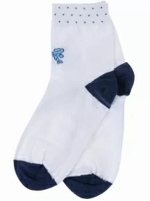 Детские носки LORENZline, Л77, БЕЛЫЕ с темно-синим