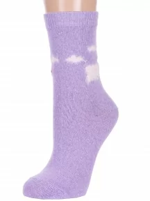 Женские теплые носки Hobby Line, Нжа6198-19, СИРЕНЕВЫЕ
