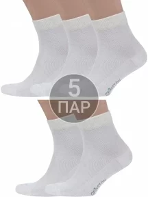 Комплект из 5 пар мужских носков Grinston socks из микромодала и льна, 5-15D32, НАТУРАЛЬНЫЕ