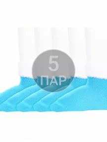 Комплект из 5 пар детских махровых носков LORENZline, 5-Л35, БИРЮЗОВЫЕ