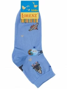 Комплект из 5 пар детских носков LORENZLine, 5-Л71, ГОЛУБЫЕ