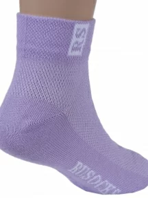 Детские носки с сеточкой RuSocks (Орудьевский трикотаж), Д-36, СВЕТЛО-СИРЕНЕВЫЕ с белым