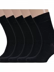 Комплект из 5 пар мужских бамбуковых носков Брестские (БЧК), 5-14С2507, рис. 000, ЧЕРНЫЕ