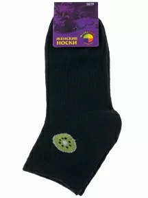 Женские носки Hobby Line, 3111-06, ЧЕРНЫЕ "Киви"