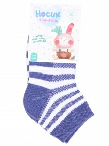 Детские носки "Борисоглебский трикотаж", 8С957, ДЖИНСОВЫЕ рис. полоски