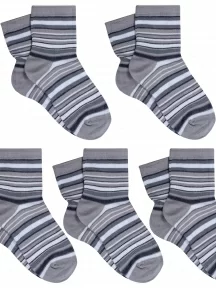 Комплект из 5 пар детских носков LORENZLine, 5-Л31, СЕРЫЕ