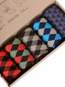 Набор из 5 пар мужских носков "Нева-Сокс", НС-5-НМ213, микс "Оксфорд"