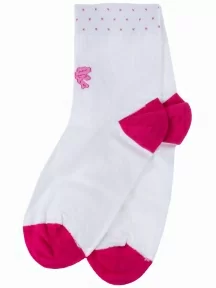 Детские носки LORENZline, Л77, БЕЛЫЕ с малиновым