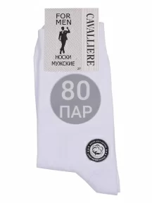 Комплект из 80 пар мужских носков CAVALLIERE (RuSocks), С-330/1-80, БЕЛЫЕ