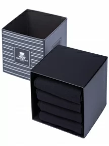 Набор мужских гольфов из мерсеризованного хлопка, 4 пары (ТМ Sergio di Calze), PG-19SC1-4, ЧЕРНЫЕ