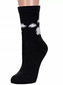 Женские теплые носки Hobby Line, Нжа6198-19, ЧЕРНЫЕ