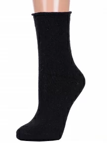Женские теплые носки с ослабленной резинкой Hobby Line, Нжа6199-01, ЧЕРНЫЕ