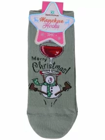 Женские носки Брестские (БЧК), 21С1145, рис. 683 СЕРО-ЗЕЛЕНЫЕ