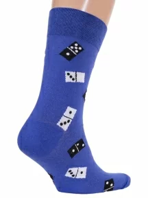 Комплект из 3 пар мужских носков MSCLUB №М42, msk3-М42, nm-453, СИНИЕ, "Домино"