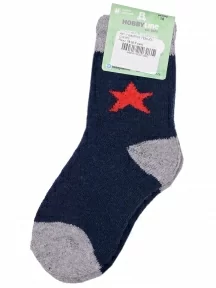 Детские теплые махровые носки Hobby Line, Ндад7616, ТЕМНО-СИНИЕ