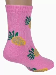 Детские носки Альтаир, А225, РОЗОВЫЕ с бежевыми ананасами