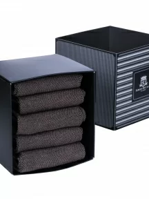 Набор из 5 пар мужских хлопковых носков (ТМ Sergio di Calze), PG-15SC3-5, КОРИЧНЕВЫЕ