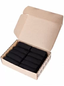 Набор из 10 пар коротких бамбуковых носков (ТМ Grinston socks), PG-15D33-10k, ЧЕРНЫЕ