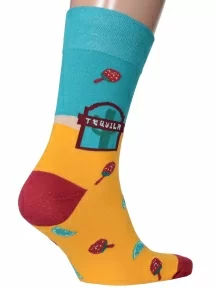 Мужские носки MSCLUB №М24, nm-277, ЖЕЛТО-БИРЮЗОВЫЕ