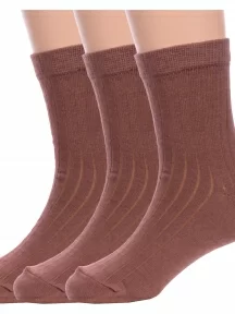 Комплект из 3 пар детских носков Альтаир, 3-М20, ШОКОЛАДНЫЕ