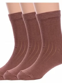 Комплект из 3 пар детских носков Альтаир, 3-М20, ШОКОЛАДНЫЕ