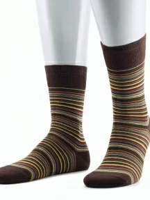 Мужские носки из мерсеризованного хлопка Sergio Di Calze (PINGONS), 16SC3, КОРИЧНЕВЫЕ