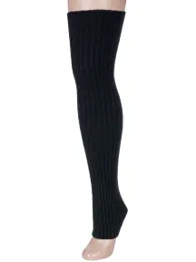 Женские короткие гетры RuSocks (Орудьевский трикотаж) ЧЕРНЫЕ (60 см) (5564-12)