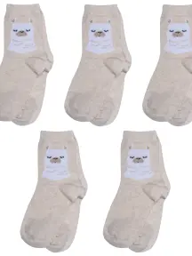 Комплект из 5 пар детских носков RuSocks (Орудьевский трикотаж) рис. 04, МОЛОЧНЫЕ (5-Д3-13159)