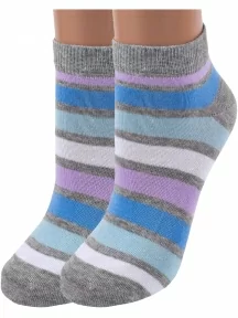 Комплект из 2 пар женских носков ХОХ, 2-G-3R5, СЕРЫЕ