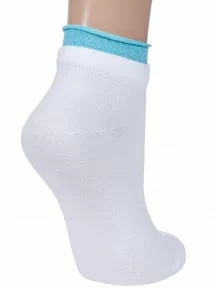 Комплект из 2 пар женских носков Conte, 2-12С-32СП, рис. 035, БЕЛЫЕ С БЛЕДНО-БИРЮЗОВЫМ