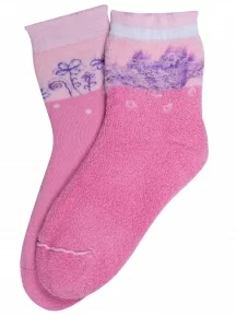 Комплект из 3 пар детских махровых носков Гамма, 3-С663, СВЕТЛО-РОЗОВЫЕ