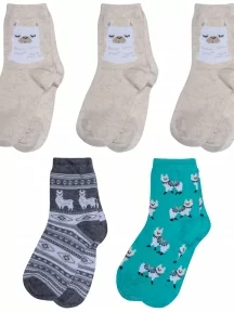 Комплект из 5 пар детских носков RuSocks (Орудьевский трикотаж), 5-Д3-13159, микс 2