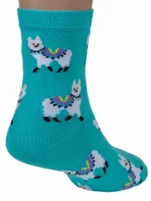 Комплект из 5 пар детских носков RuSocks (Орудьевский трикотаж), 5-Д3-13159, рис. 03, БИРЮЗОВЫЕ