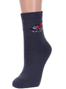 Женские махровые носки Брестские (БЧК) рис. 600, ТЕМНО-СЕРЫЕ (15С1408)