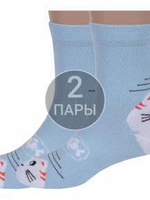 Комплект из 2 пар детских носков ХОХ, 2-D-3R12, ГОЛУБЫЕ