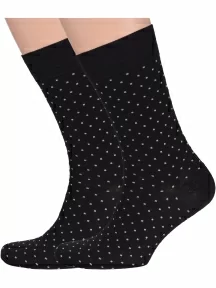 Комплект из 2 пар мужских носков НЕВА-Сокс, 2-М-5, ЧЕРНЫЕ