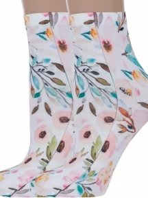 Комплект из 2 пар женских носков Conte, 2-17С-34СП, рис. 052, МУЛЬТИКОЛОР