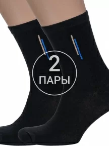 Комплект из 2 пар мужских носков Альтаир, 2-С17, ЧЕРНЫЕ