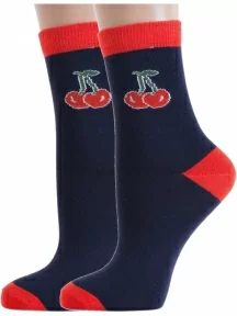 Комплект из 2 пар женских носков ХОХ, 2-G-3R16, ТЕМНО-СИНИЕ