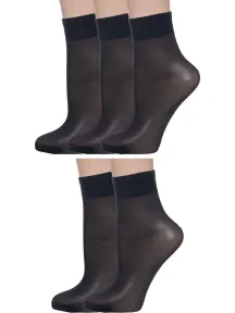Комплект из 5 пар женских капроновых носков Conte Nero, черные (5-14С-55СП/Tension soft 40Н)