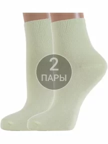 Комплект из 2 пар женских носков без резинки ХОХ, 2-G-1406, БЛЕДНО-САЛАТОВЫЕ