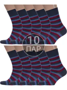 Комплект из 10 пар мужских носков Брестские (БЧК) рис. 014, СЕРО-БОРДОВЫЕ (10-14С2122)