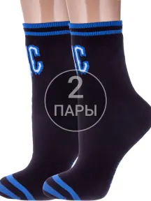 Комплект из 2 пар детских махровых носков Conte kids рис. 595, СИНИЕ (2-21С-13СП)