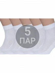 Комплект из 5 пар мужских носков Альтаир БЕЛЫЕ (5-А43)