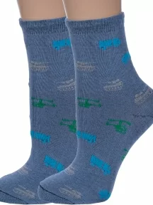 Комплект из 2 пар детских носков Альтаир, 2-А56, СВЕТЛО-ДЖИНСОВЫЕ