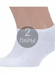 Комплект из 2 пар бамбуковых носков Grinston socks (PINGONS), 2-15D33, БЕЛЫЕ
