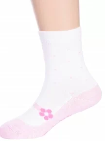 Детские носки Conte kids, 5С-11СП, рис. 255, БЕЛЫЕ СО СВЕТЛО-РОЗОВЫМ