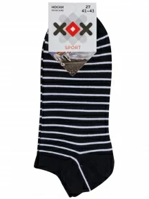 Мужские короткие спортивные носки ХОХ, SPM-177, ЧЕРНО-БЕЛЫЕ