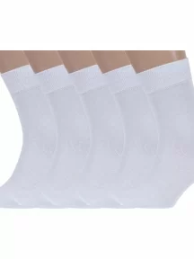 Комплект из 5 пар мужских носков DiWaRi, 5-7С-23СП, рис. 000, БЕЛЫЕ